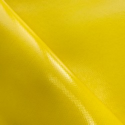 Ткань ПВХ 600 гр/м2 плотная, Жёлтый (Ширина 150см), на отрез  в Иваново