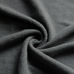 Ткань Флис Односторонний 130 гр/м2, цвет Серый (на отрез)  в Иваново