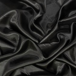 Ткань Атлас-сатин, цвет Черный (на отрез)  в Иваново