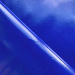 Тентовый материал ПВХ 450 гр/м2, Синий (Ширина 160см), на отрез  в Иваново, 450 г/м2, 799 руб